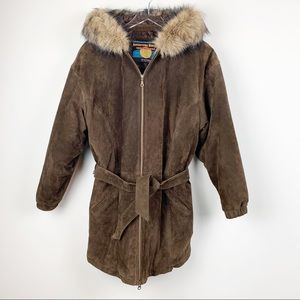 Vintage | Genuine Wilson Leather Jacket Faux Fur M